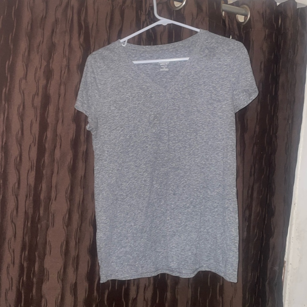 Gray colored V-neck tee